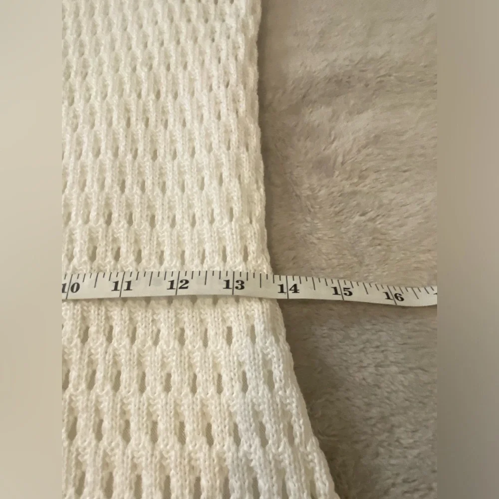 Vintage Kate Spade White Pointelle Knit Sleeveless Maxi Dress with Slip Lining - Picture 12 of 17